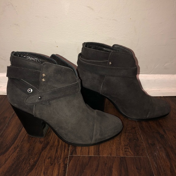 Rag & Bone NewYork Harrow Suede Grey Ankle Boots - Picture 3 of 8